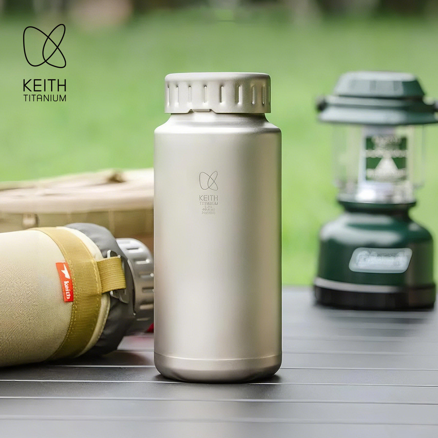 keith铠斯钛水杯纯钛杯子户外大容量便携式大水壶宽口瓶无螺纹