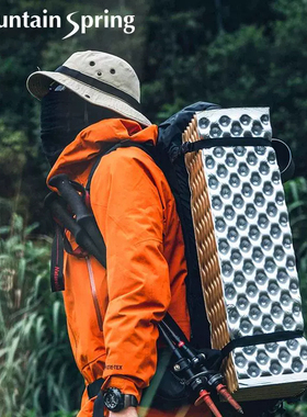 山之泉防潮垫e60a铝箔膜蛋巢槽折叠便携睡垫帐篷露营加厚垫子E55A