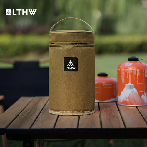 LTHW旅腾户外高山扁气罐收纳包野外便携防撞加厚隔热卡式炉气罐包