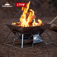 Trạm cứu hỏa Koman BBQ ngoài trời Gia đình nướng than Thép không gỉ dày lĩnh vực nướng BBQ gấp di động bếp ga mini maxsun bếp ga du lịch hồng ngoại