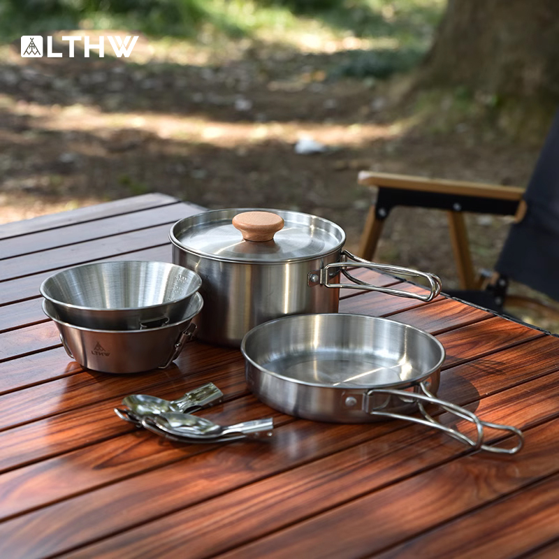 旅腾户外露营餐具锅具野炊汤煎锅