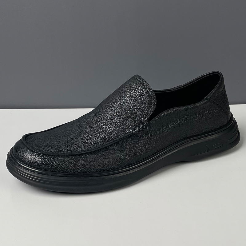 SDEP软皮软底宽脚休闲皮鞋