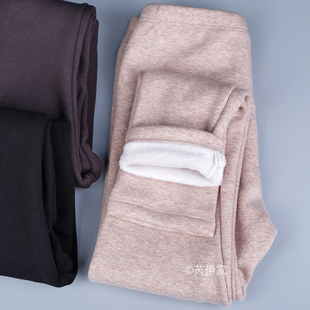 韩国进口Amber秋冬男女儿童柔软舒适加绒加厚保暖打底裤长裤