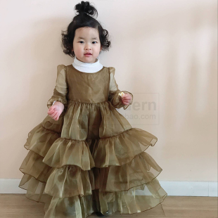 韩国进口小仙女系列女童舒适可爱周岁生日礼物公主连衣蓬蓬裙礼服
