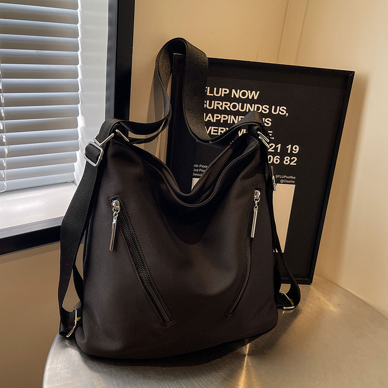 休闲帆布包包女2023秋冬新款时尚多用双肩包百搭单肩包通勤托特包