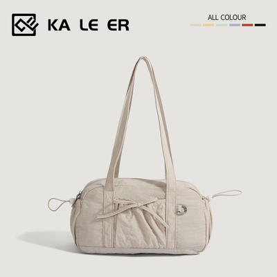 抽绳单肩包轻便小众手提枕头包包