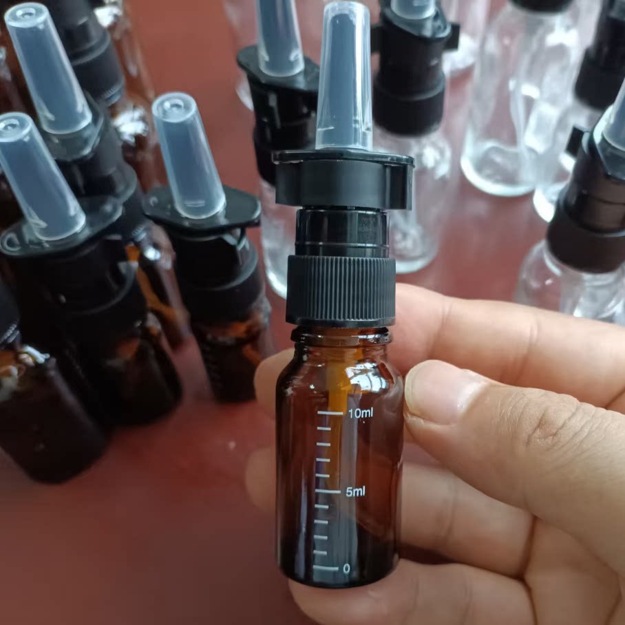 医用玻璃瓶鼻喷器直喷喷雾瓶图片