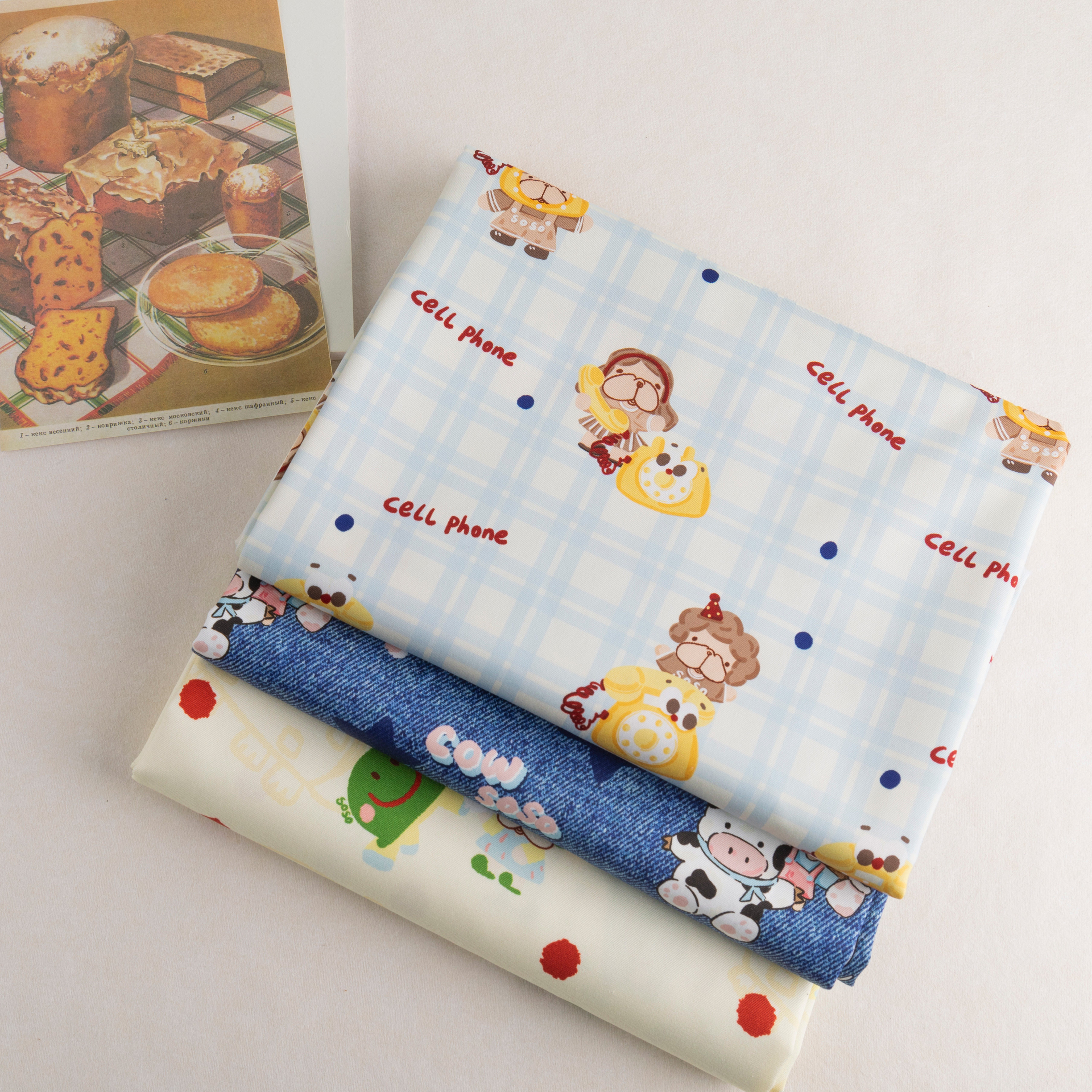 清仓2 BooBoo 纯棉薄纱卡斜纹 柔软衬衫连衣裙可爱卡通手工布料,纺织面料/辅料/配套,纱卡,淘宝优惠券,粉丝福利购,淘宝优惠卷