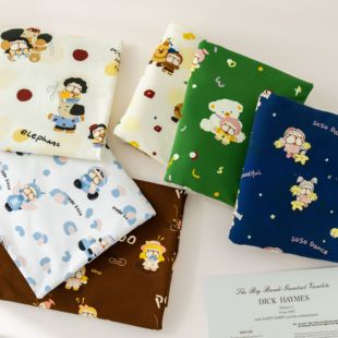 BooBoo布布秋冬保暖奥戴尔小毛圈布料卫衣裤柔软可爱图案手工面料