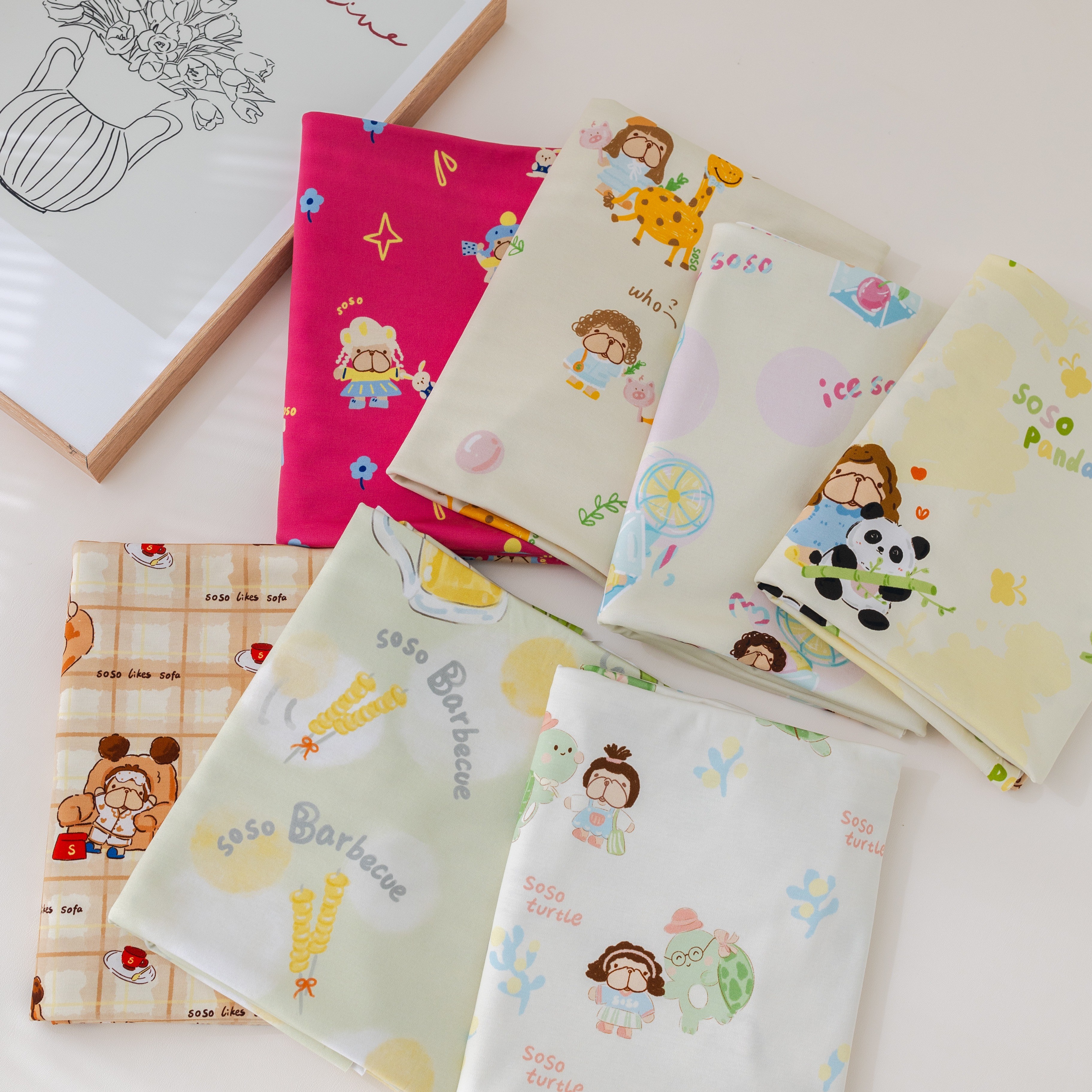 BooBoo布布纯棉T恤布50支液氨双面针织布料夏季冰丝凉感匹马棉