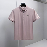 2026男翻领短袖丝光棉小邹棉POLO杉针织领袖子提花8860/p53，男装T恤，电商D222