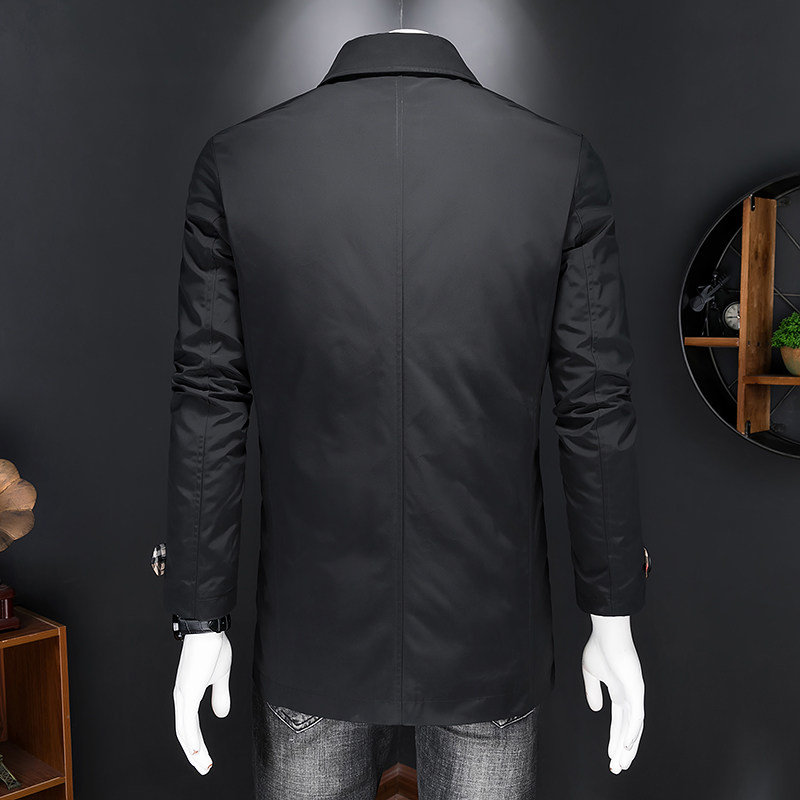 冬款2025中长款羽绒服新款男士90%白鸭绒外套翻领1101p265,男装羽绒服,电商D222