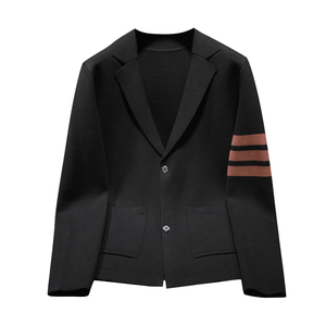2026秋冬商务正装男羊毛西装针织衫开衫毛衣外套52382p145图片