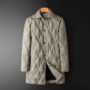 森林猎人2025长款羽绒服男90%白鸭绒冬装翻领外套9801p275,男装羽绒服,电商D222