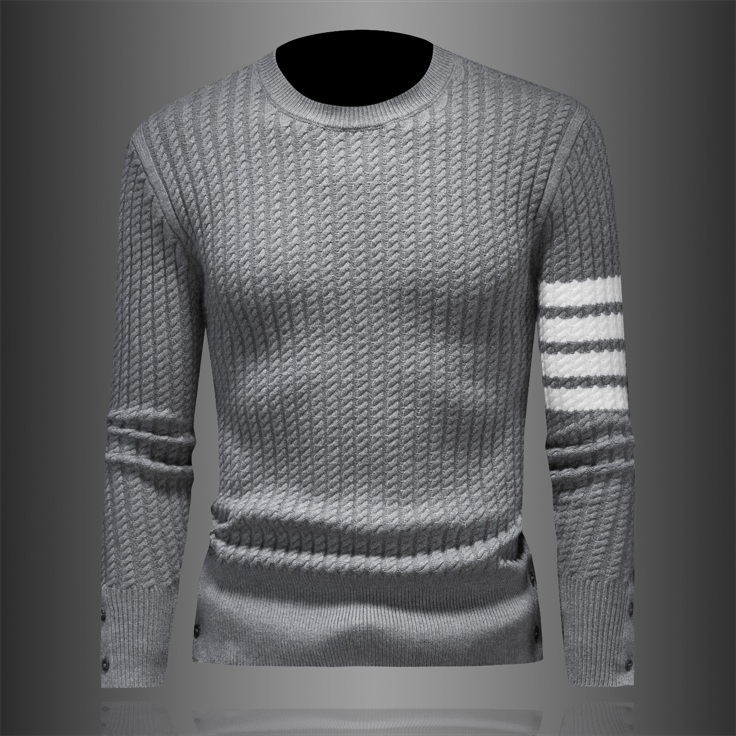 森林猎人2025冬季男装长袖圆领羊毛衫针织衫毛衣2566p135，男装针织衫/毛衣，电商D222