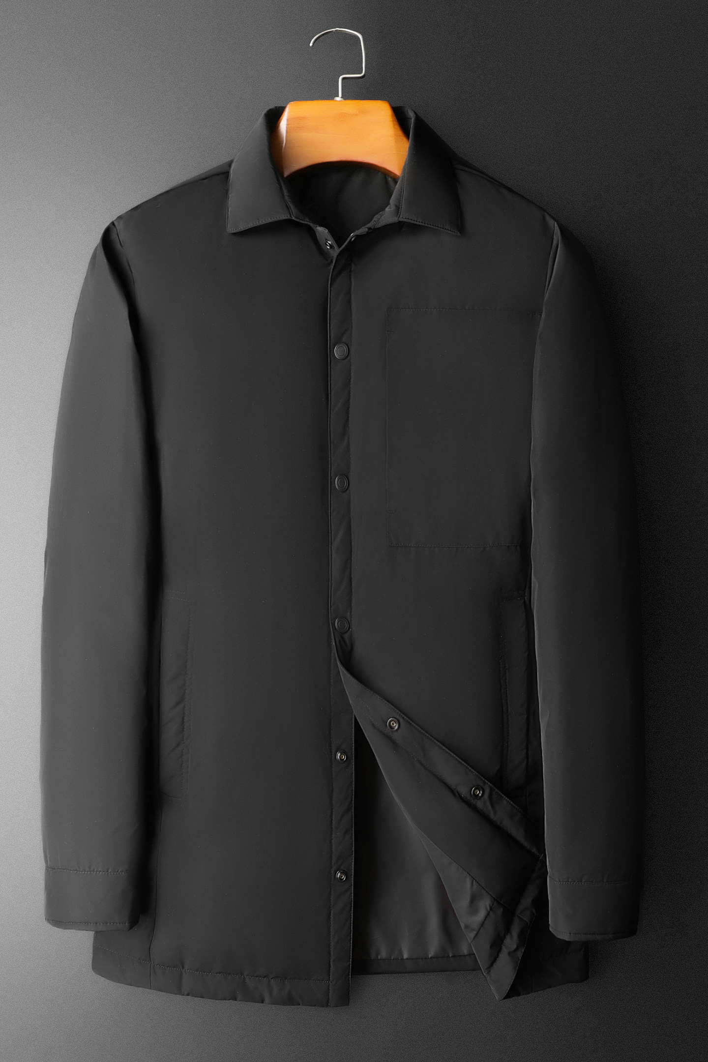 森林猎人2025中长款羽绒服男90%白鸭绒冬装翻领外套9802p285,男装羽绒服,电商D222