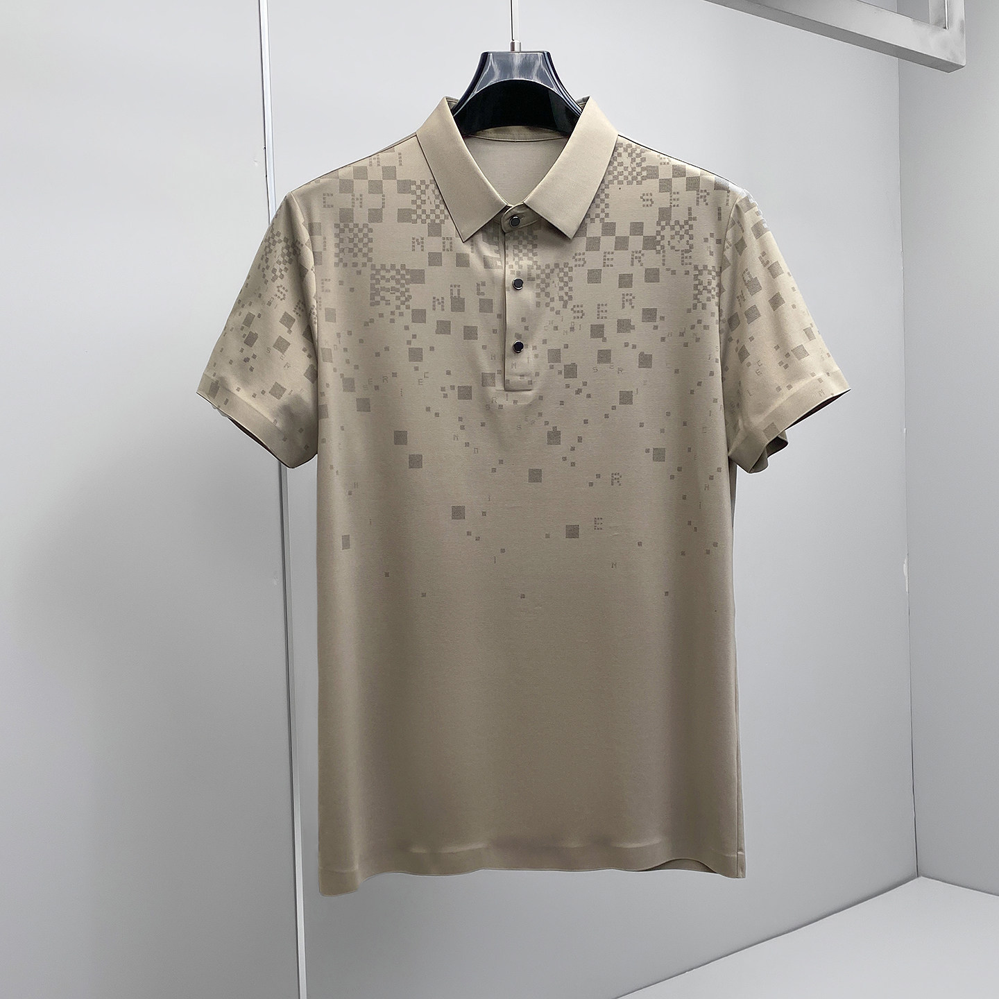 2026新款翻领polo杉短袖提花男t恤半袖793p68,男装T恤,电商D222