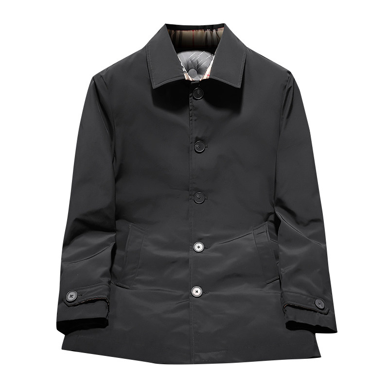 冬季中长款羽绒服新款男90%白鸭绒外套翻领1101p265,男装羽绒服,电商D222