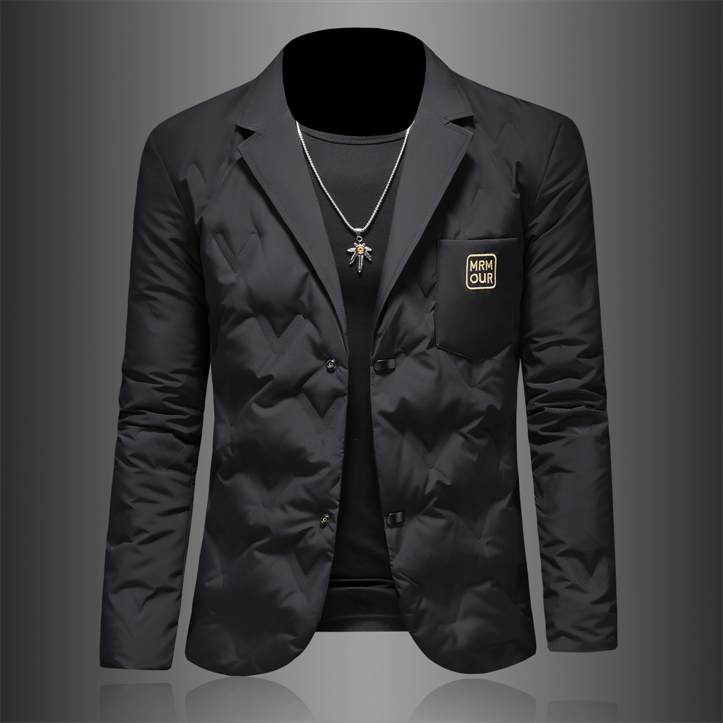 2026新款西装男90%白鸭绒羽绒服冬装外套5666p245图片