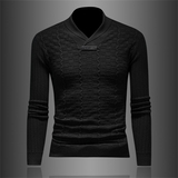 森林猎人冬季男毛衣羊毛衫V领点赞真皮条针织衫毛线衣33718p145，男装针织衫/毛衣，电商D222