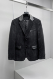 23695p180新款2026春秋季小西装拼皮料男韩版四季绒料便西装，男装西服，电商D222