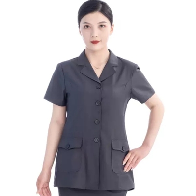 新款FY工作服夏季薄奶奶灰短袖衬衫夏裤书记员套装夏裙子现货直发