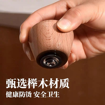 实木防烫锅盖把手配件通用玻璃锅盖帽手柄可替换顶珠钮提手榉木柄