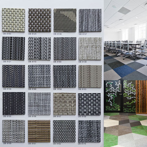 源头工厂PVC编织地胶编织纹地毯