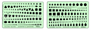 USA正品TIMELY泰米T-777A 模板珠宝首饰设计常用工具尺常用规格等