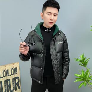 欧货2026款男士潮牌羽绒服韩版修身帅气休闲立领青年保暖羽绒外套
