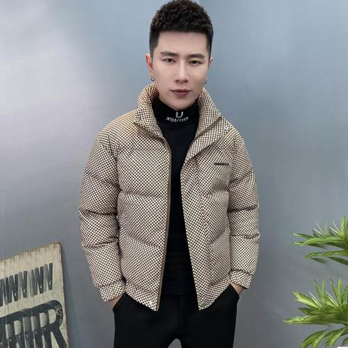 2024冬季新款棉服男加厚保暖外套男装设计感撞色潮流痞帅修身棉衣