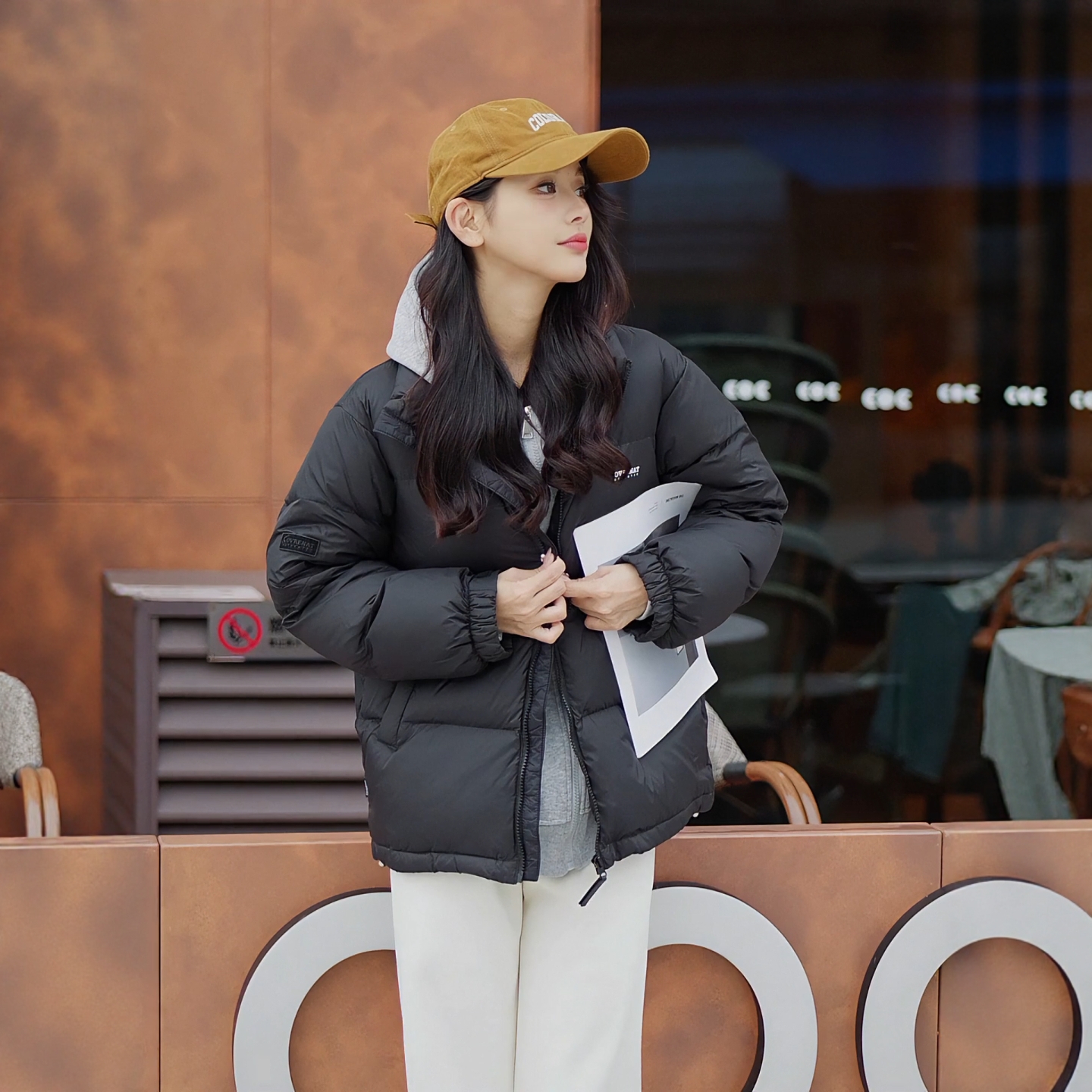 羽绒服女短款面包服羽绒服潮牌