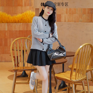 针织开衫 女毛衣外套独特漂亮巨好看小上衣 女纽扣毛衣外套针织开衫