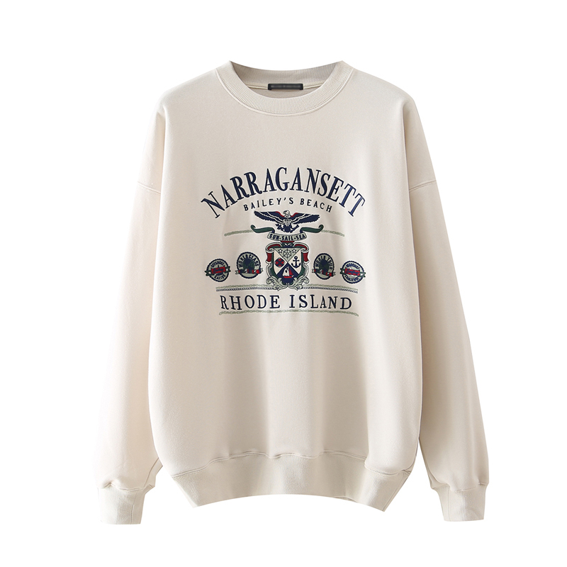 BM美式卫衣欧阳娜娜同款刺绣欧货