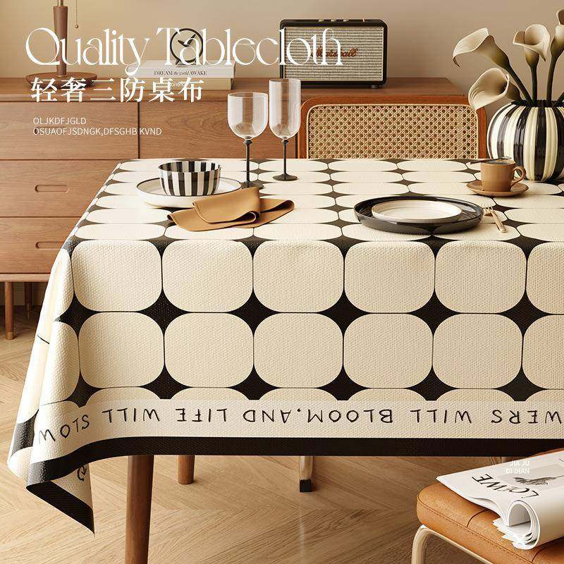 诧寂风桌布防水防油防烫免洗餐桌垫轻奢高级感桌面茶几台布保护垫,居家布艺,桌布,淘宝优惠券,粉丝福利购,淘宝优惠卷