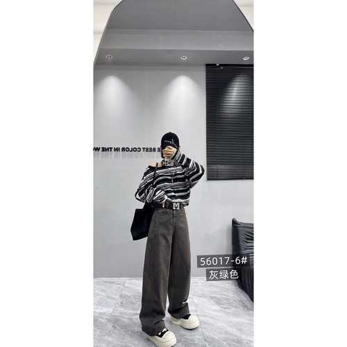 大码女潮范新款宽松镰刀裤