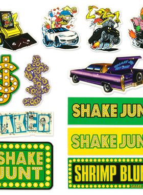 BAKERBOYS贴纸BAKER/DEATHWISH/SHAKEJUNT滑板品牌潮流防水丝印