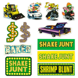 BAKERBOYS贴纸BAKER/DEATHWISH/SHAKEJUNT滑板品牌潮流防水丝印