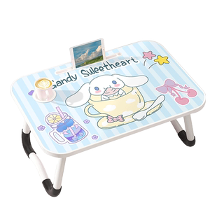 卡通床上小桌子可折叠学生宿舍学习写字膝上桌卧室家用阳台办公笔记本电脑懒人支架桌卡通儿童迷你绘画桌板