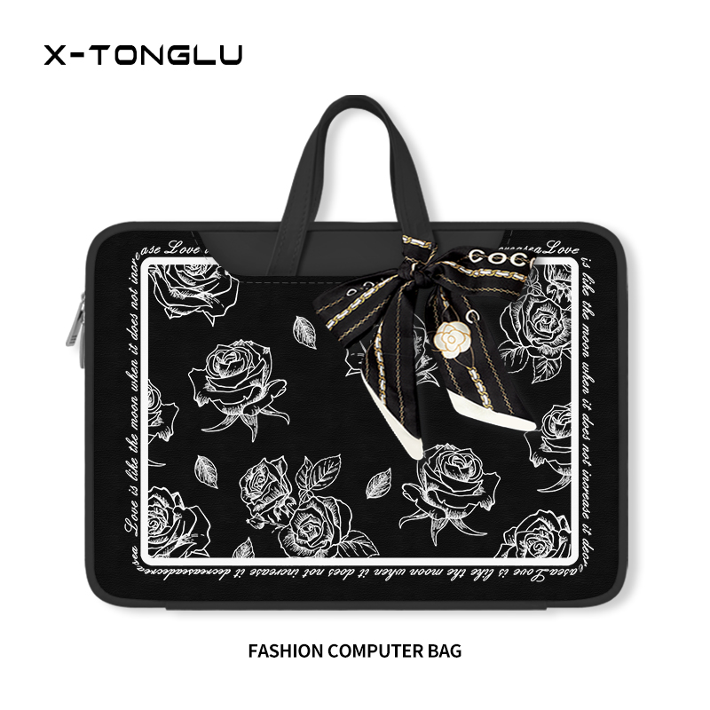 丝巾电脑包新通路pu材质法式简约