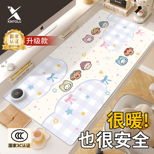 加热鼠标垫超大发热暖桌垫