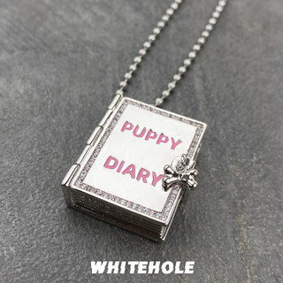 WHITEHOLE原创小狗日记本盒子y2k甜酷可爱童趣相盒高级感小众项链