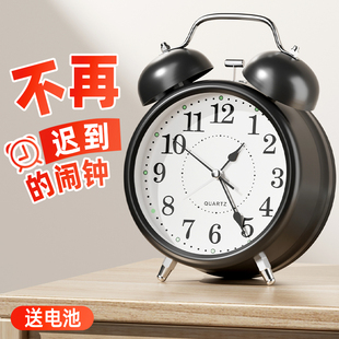 简约复古机械打铃闹钟学生专用儿童闹铃起床神器男孩女孩自律时钟