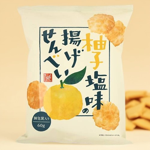 日本kaldi柚子盐仙贝超好吃