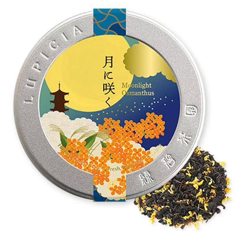 日本LUPICIA新品桂花红茶月下桂花罐装