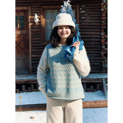 文艺减龄通勤好穿提花针织背心