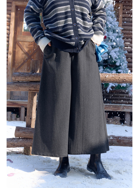 自然而蓝｜梨型身材 通勤好打理 气质阔腿长裤   25冬季新品