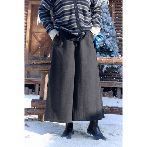 梨型身材通勤好打理气质阔腿长裤