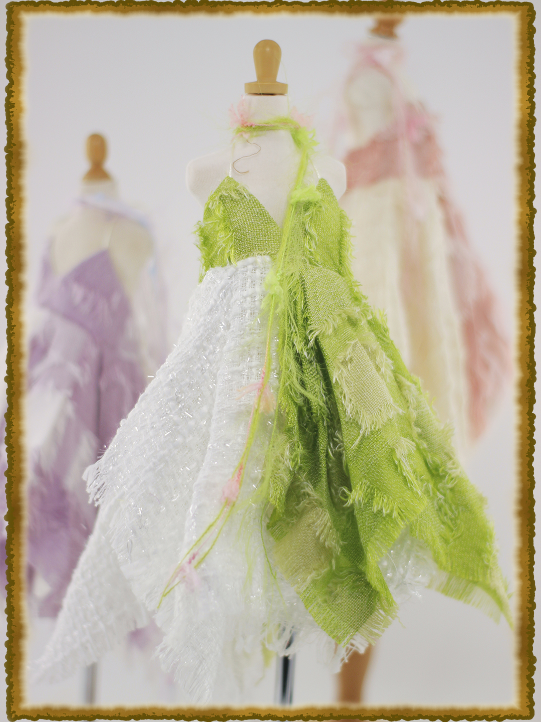 thumbnail for [KOU grain] deep forest series 4 points BJD doll clothes spring tassel elf forest loose sundress