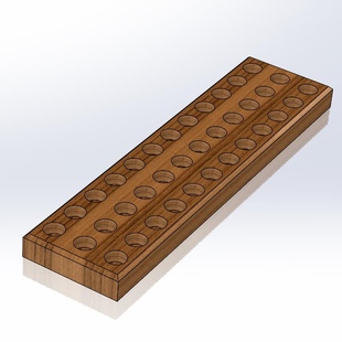 进口黑胡桃实木36孔位墨水瓶收纳展示架